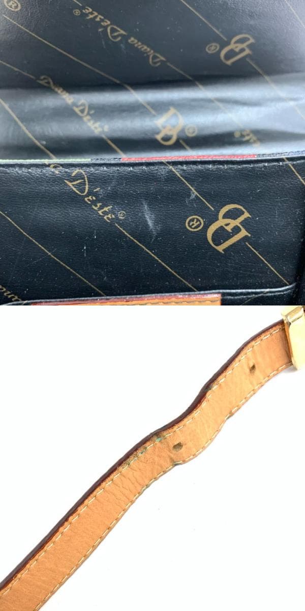 Diana Deste 2WAY Handbag Geometric Pattern PVC Multicolor Ladies 9