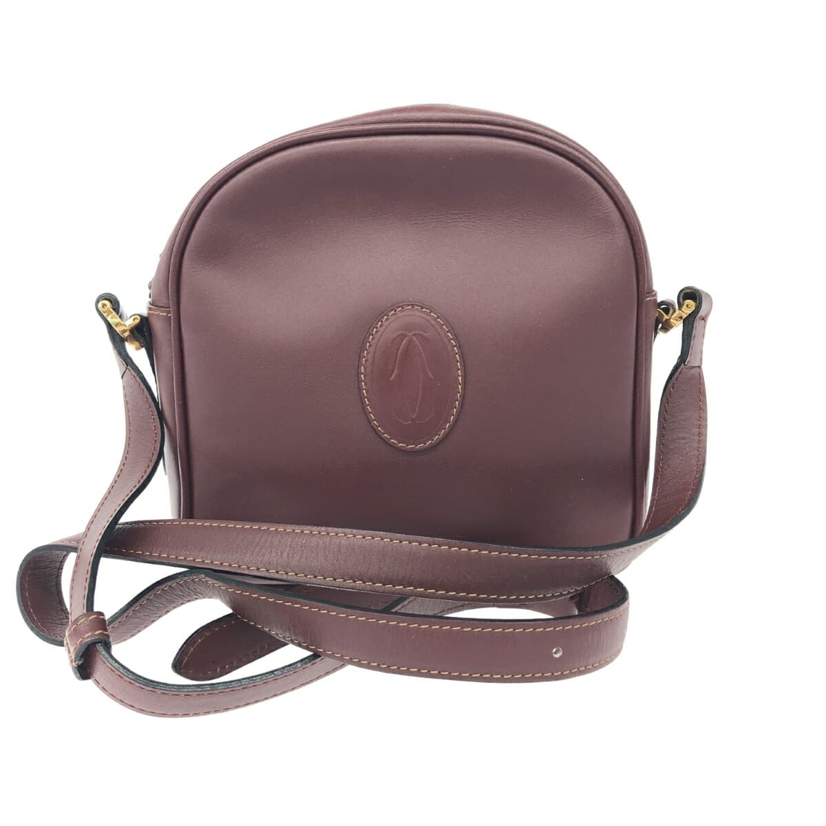 Cartier Mini Shoulder Bag Must Line / Leather / Bordeaux Vintage