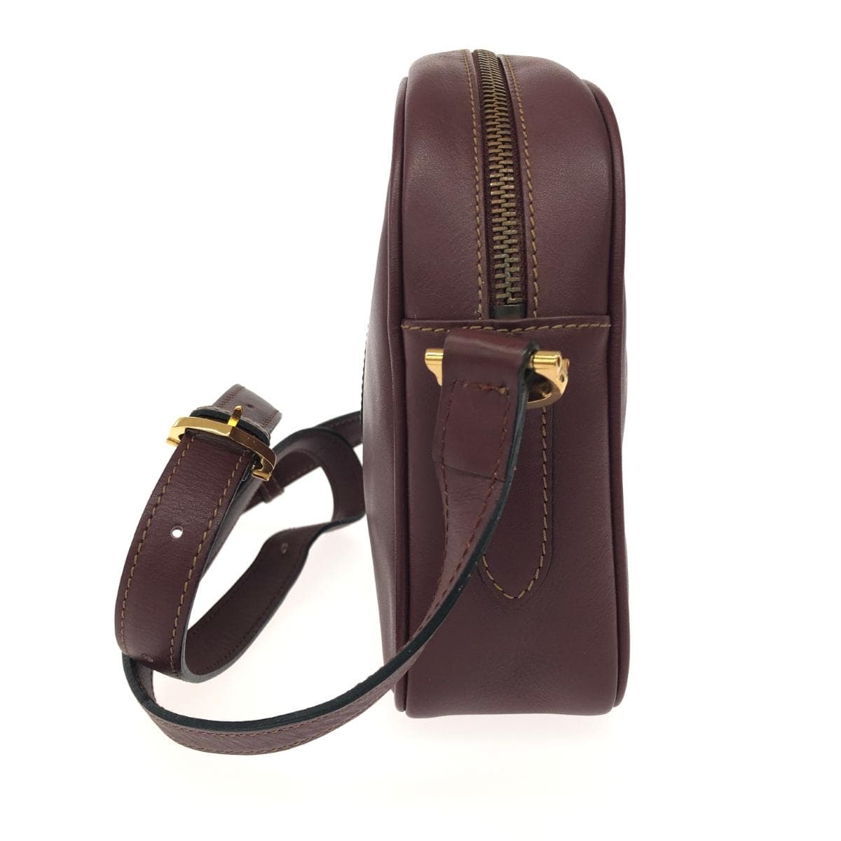 Cartier Mini Shoulder Bag Must Line / Leather / Bordeaux Vintage 2