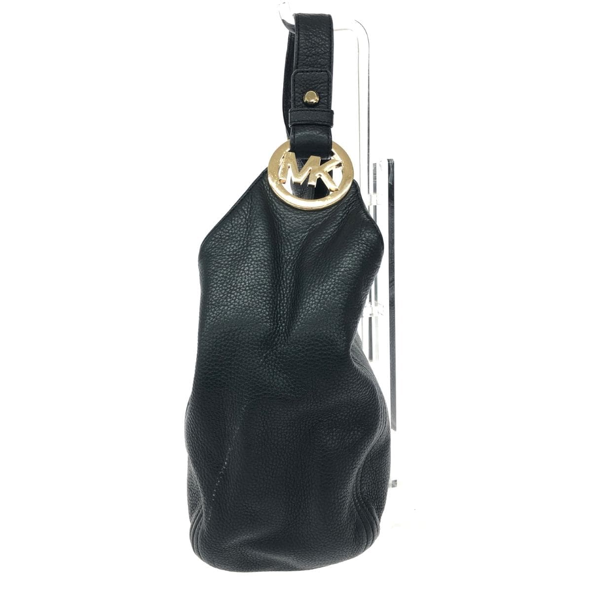 MICHAEL KORS One Shoulder Bag MK Logo / Circle Hardware / Leather / Black 2