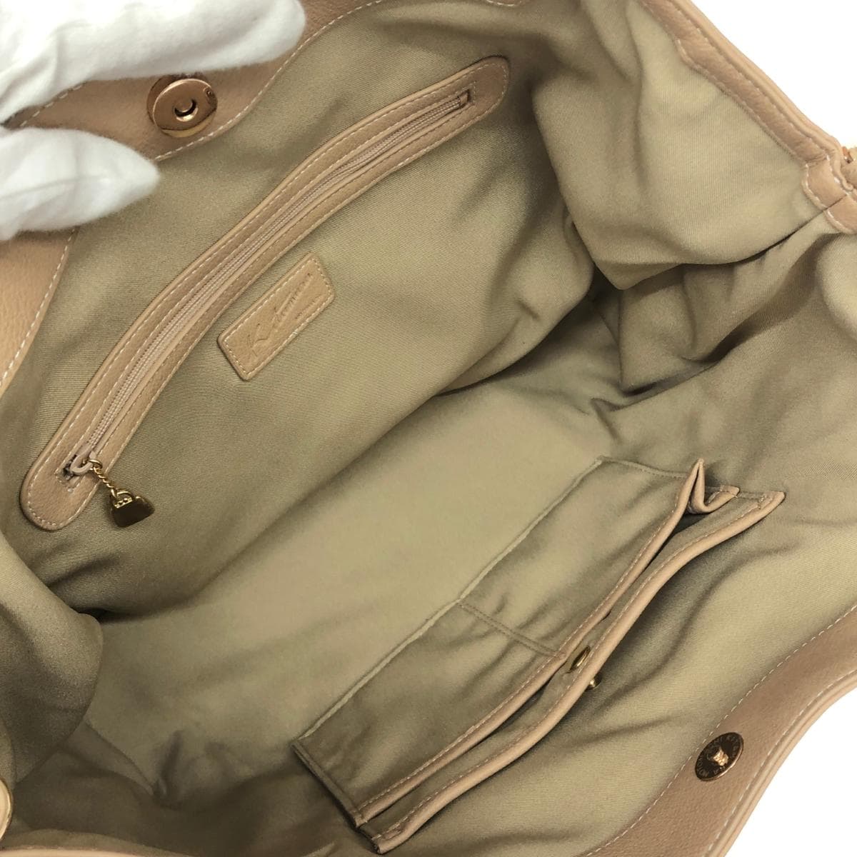 Kitamura Tote Bag Good Condition PVC Beige Women's 6