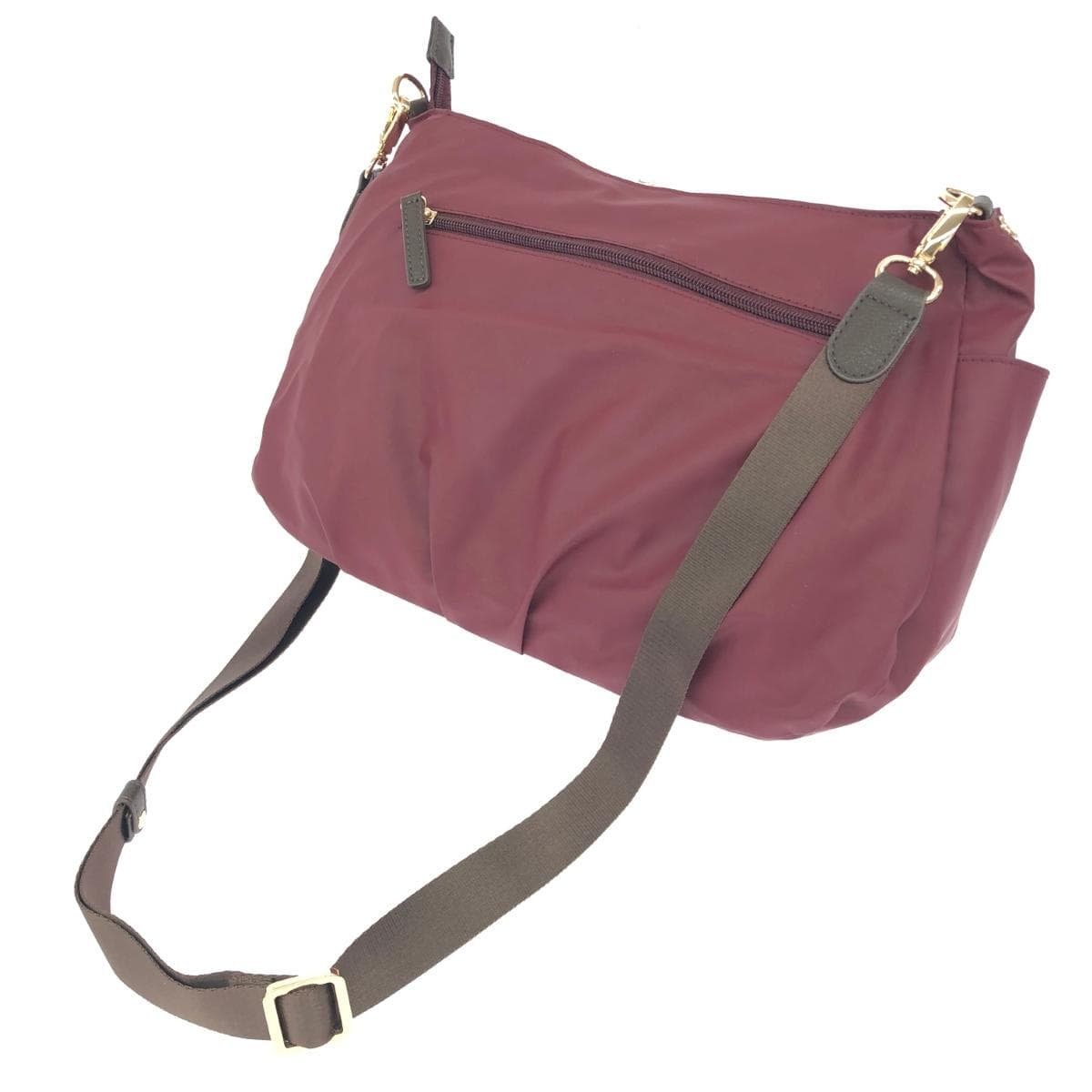 LA BAGAGERIE Shoulder Bag Good Condition Nylon Bordeaux/Red Women's 3