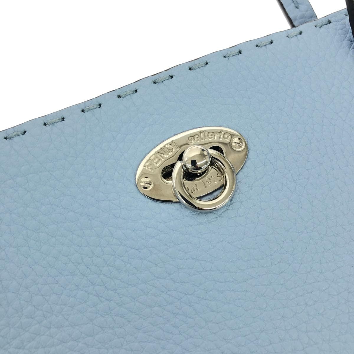 FENDI Selleria Carla Good Condition Leather Blue Women's 6