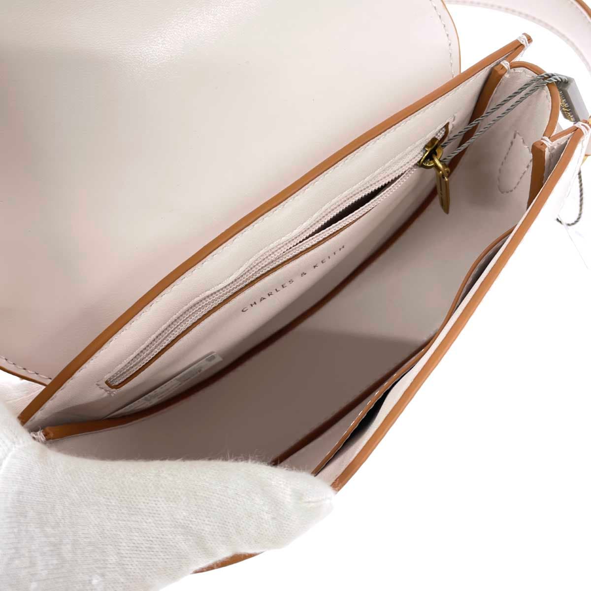 CHARLES&KEITH One Shoulder Bag Like New PVC Pink Women's 4