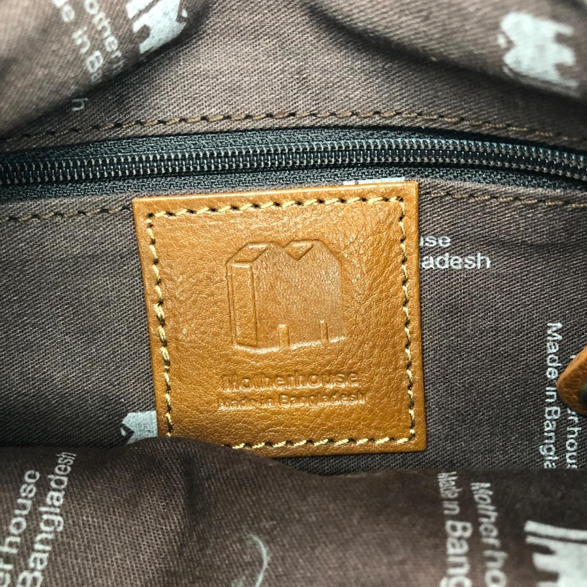 Mother House One Shoulder Bag Leather Parts Brown Ladies 8