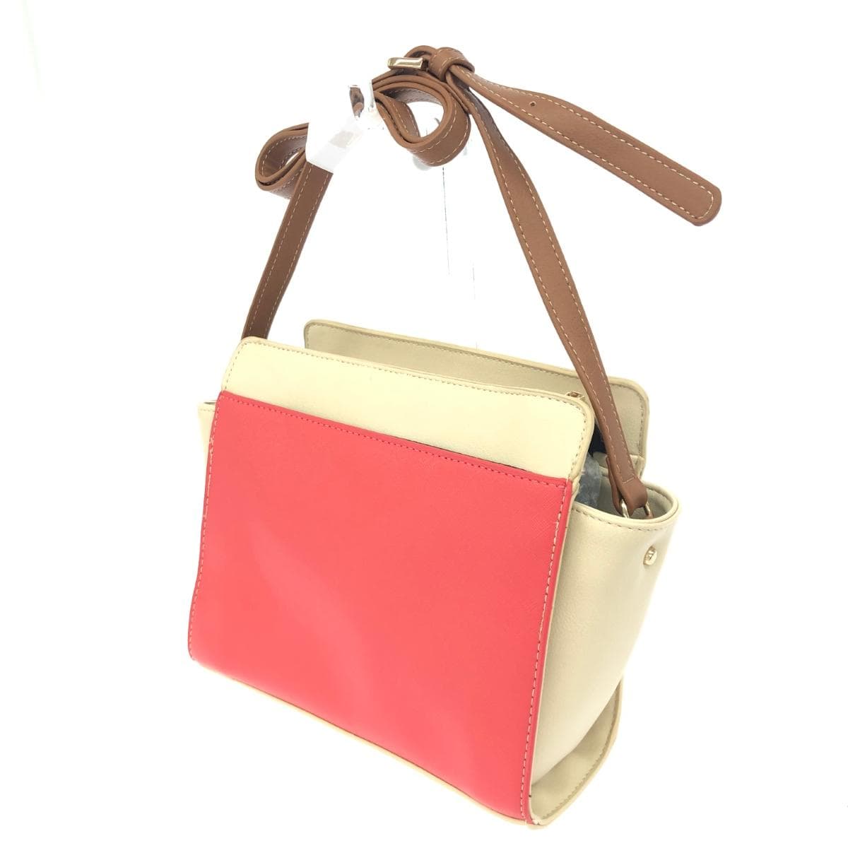 Marie Claire shoulder bag, unused item, PVC, red/beige, ladies 3