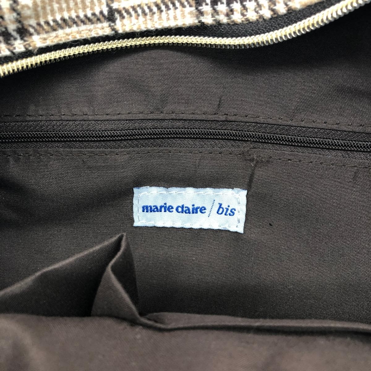 Marie Claire Fabric 2WAY Mini Boston Bag, Unused Item, Greige/Beige, Women's 9