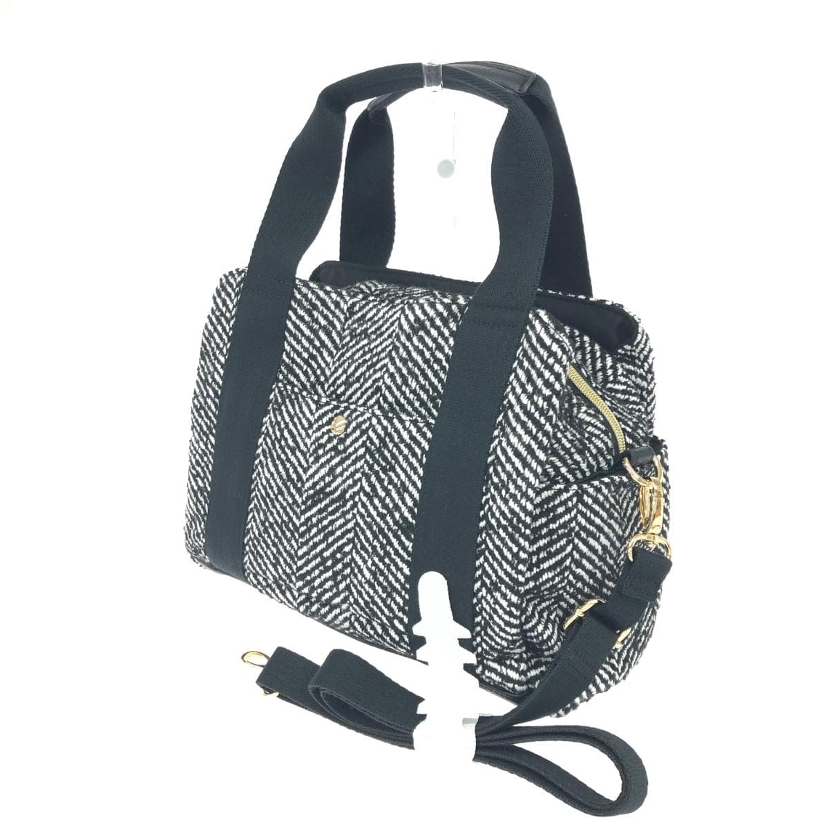 Marie Claire Fabric 2WAY Mini Boston Unused Item Black Ladies 3