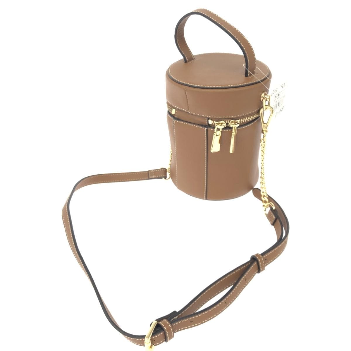 GRES Gray Vanity 2WAY Bag, Unused, Leather, Brown, Women's 3