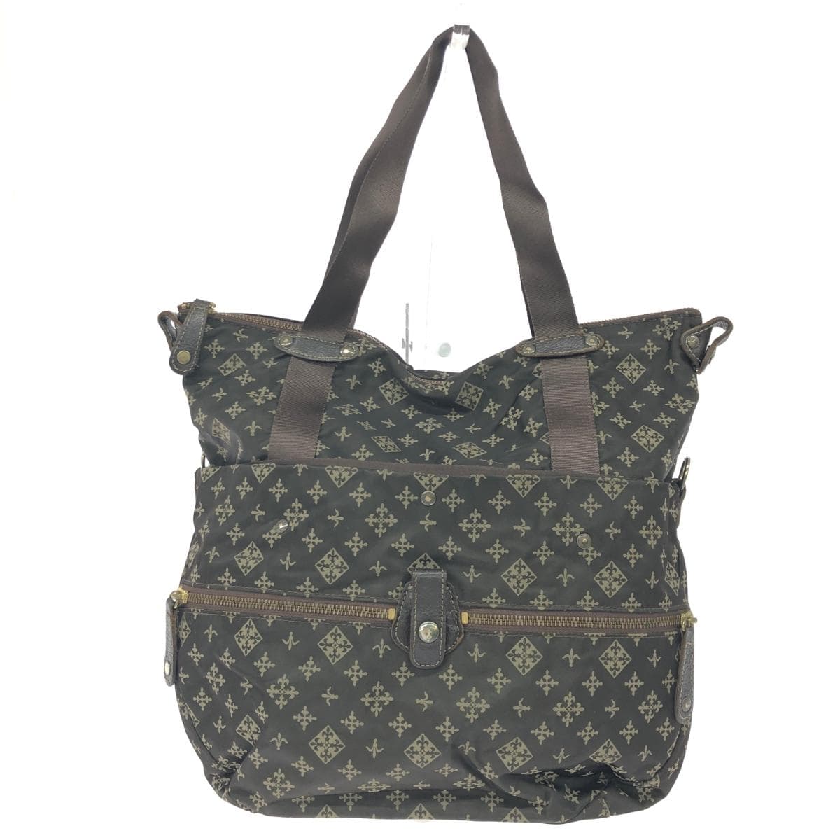russet Lattice 3WAY bag/backpack Monogram/nylon Brown women's