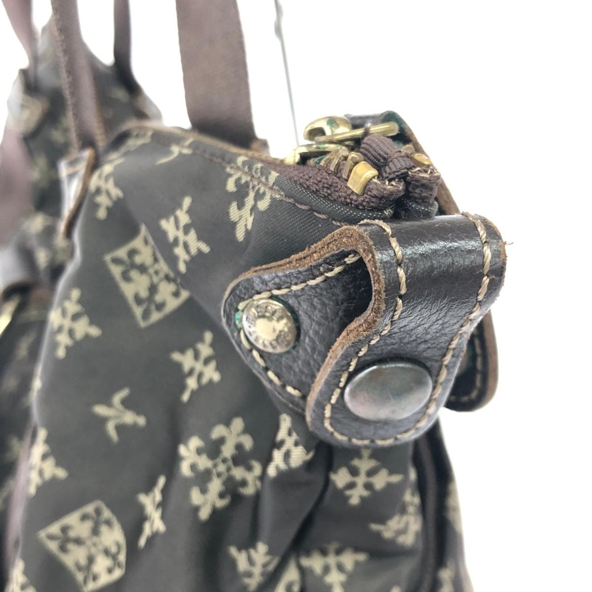 russet Lattice 3WAY bag/backpack Monogram/nylon Brown women's 4