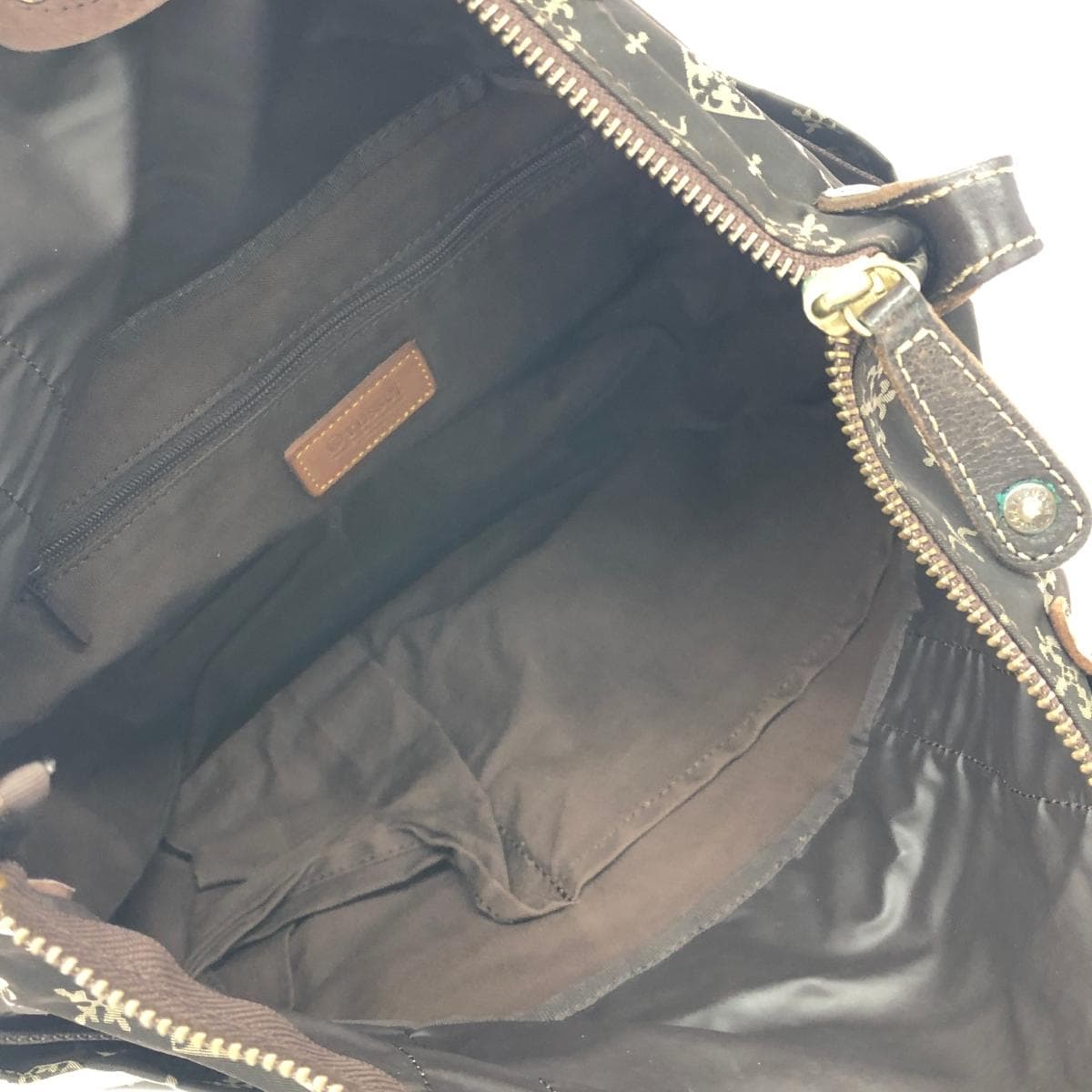 russet Lattice 3WAY bag/backpack Monogram/nylon Brown women's 6