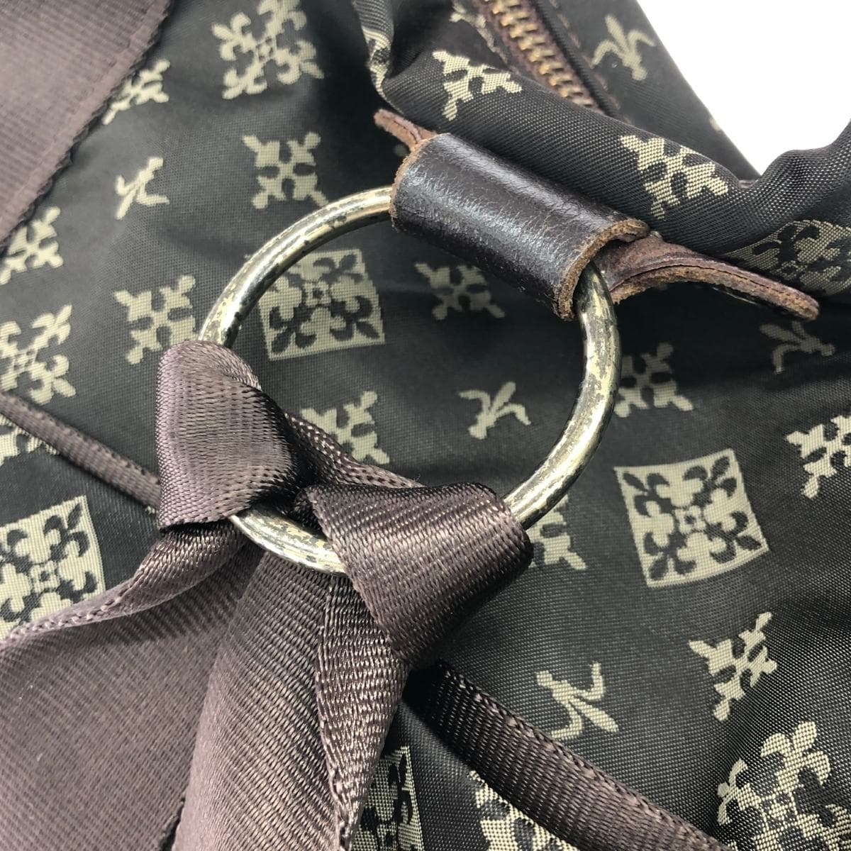 russet Lattice 3WAY bag/backpack Monogram/nylon Brown women's 7