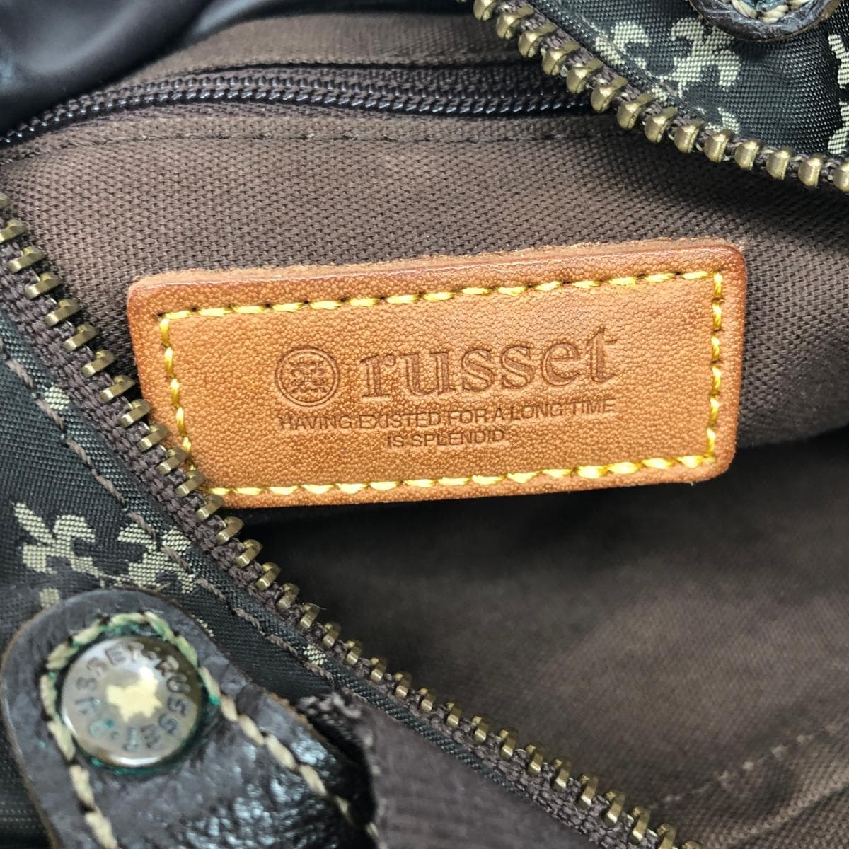 russet Lattice 3WAY bag/backpack Monogram/nylon Brown women's 8