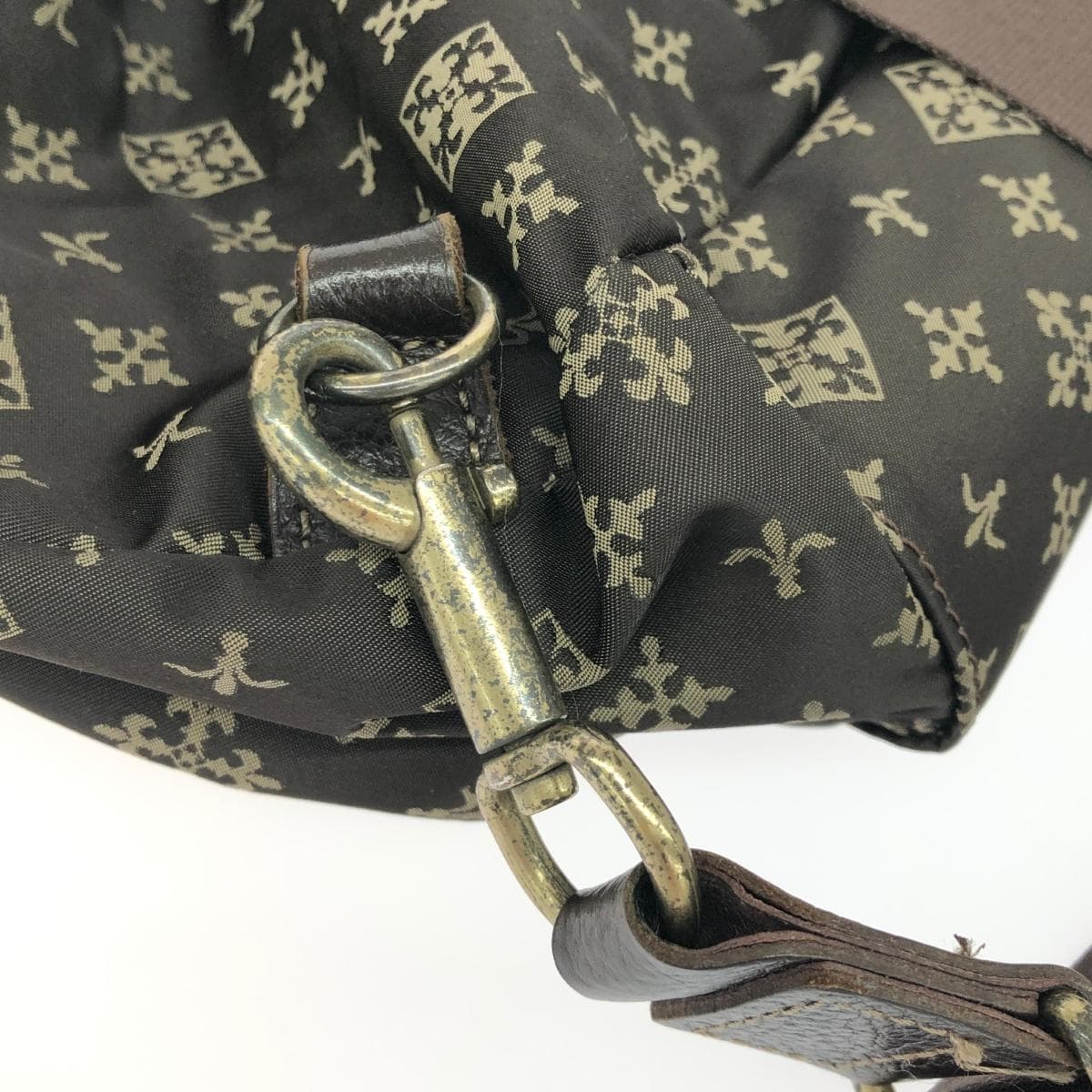 russet Lattice 3WAY bag/backpack Monogram/nylon Brown women's 9