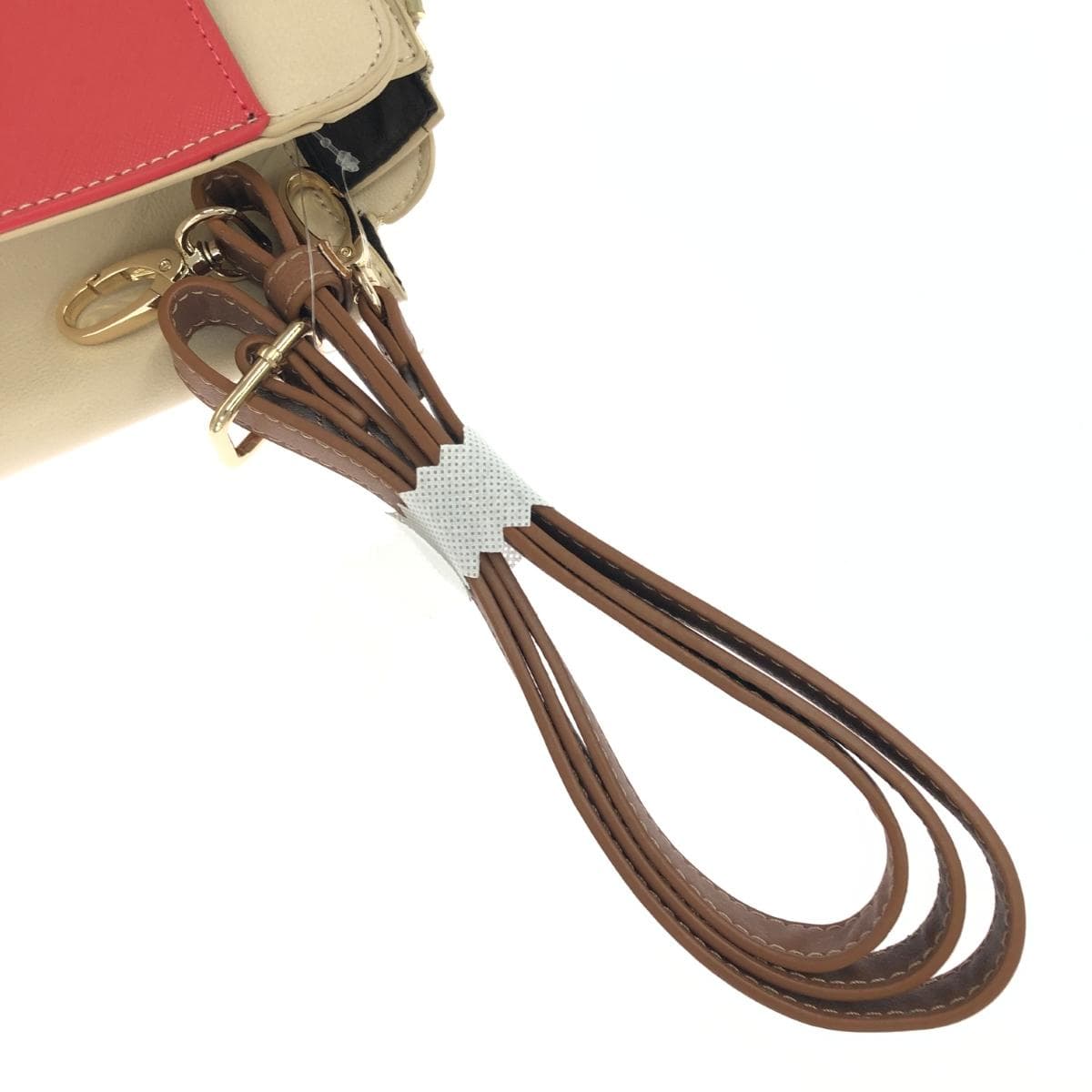 Marie Claire 2WAY bag unused item PVC Red/Beige Ladies 8