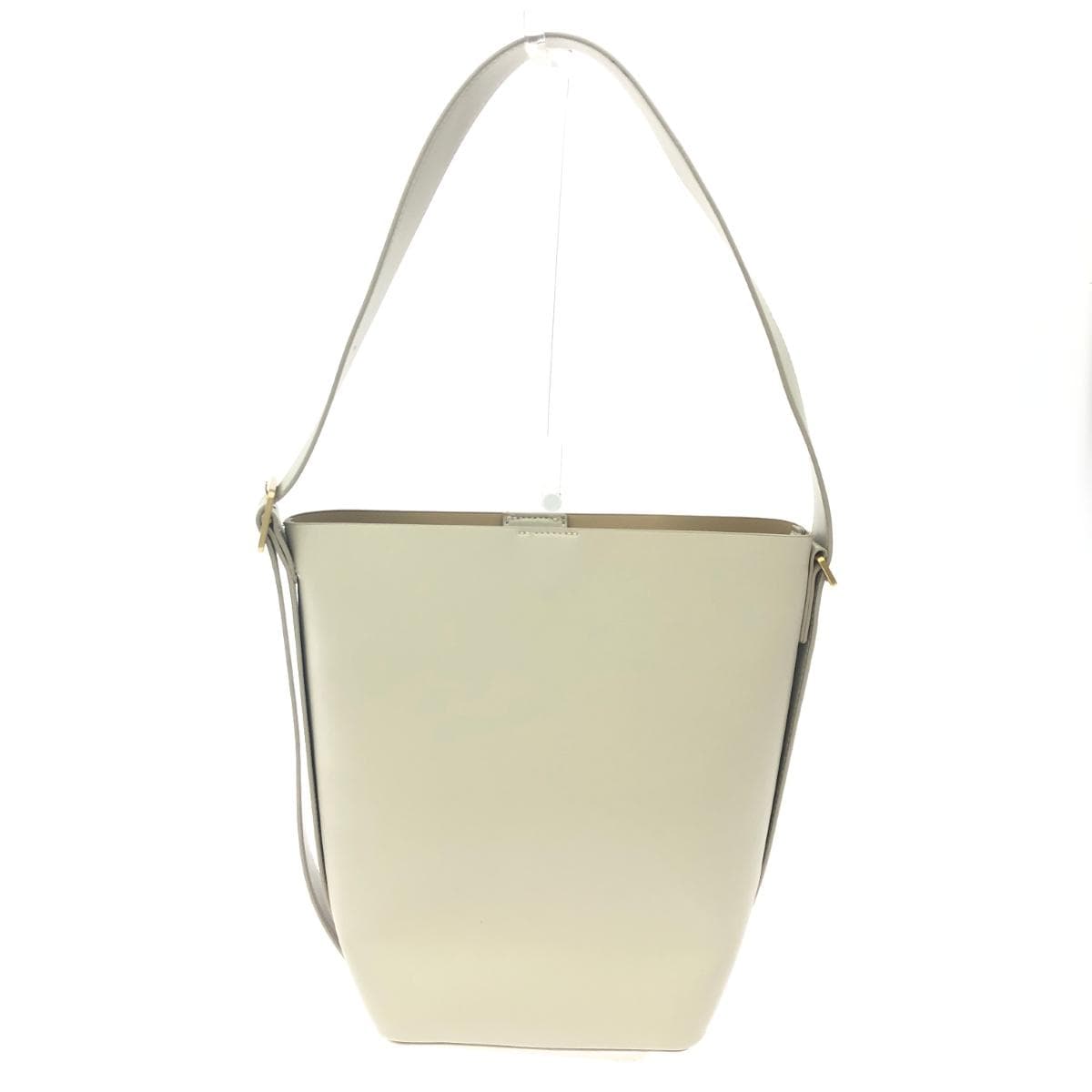 ZARA Shoulder Bag Good Condition Bucket/Ecru White Ladies