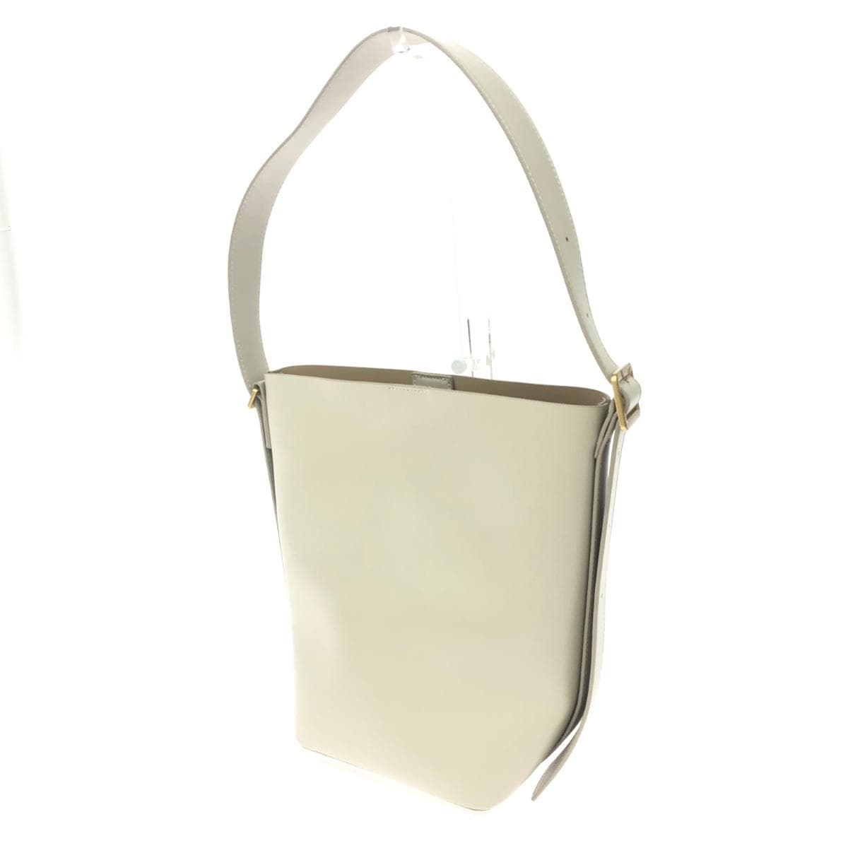 ZARA Shoulder Bag Good Condition Bucket/Ecru White Ladies 3