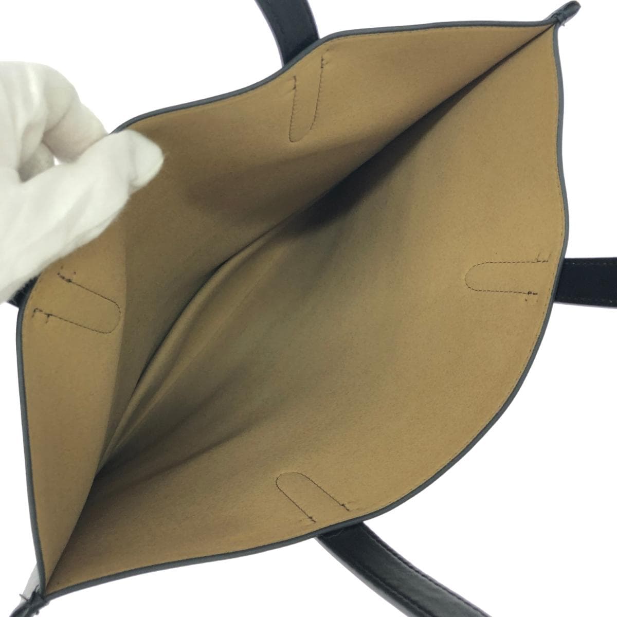 VASIC Vagic Flat Tote Bag Excellent Condition Leather Black Women's 6