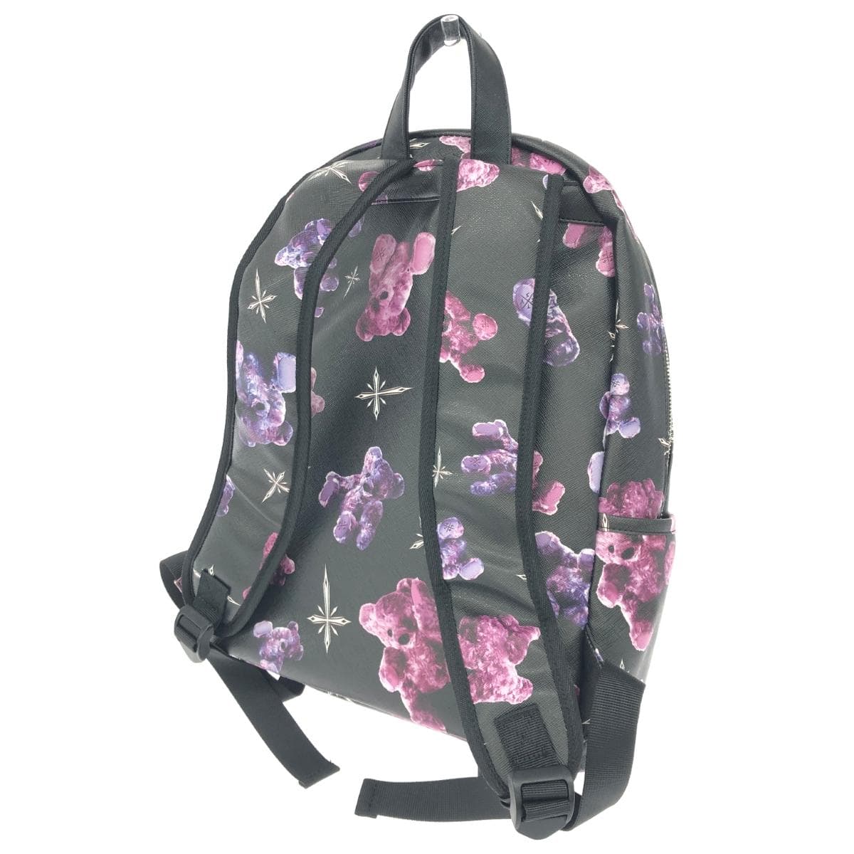 TRAVAS TOKYO Backpack in good condition, bear pattern/PVC, black, for women 3