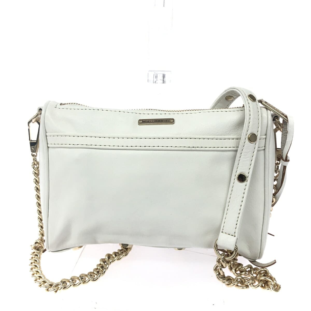 REBECCA MINKOFF Chain Shoulder Bag Fringe/Leather White Ladies