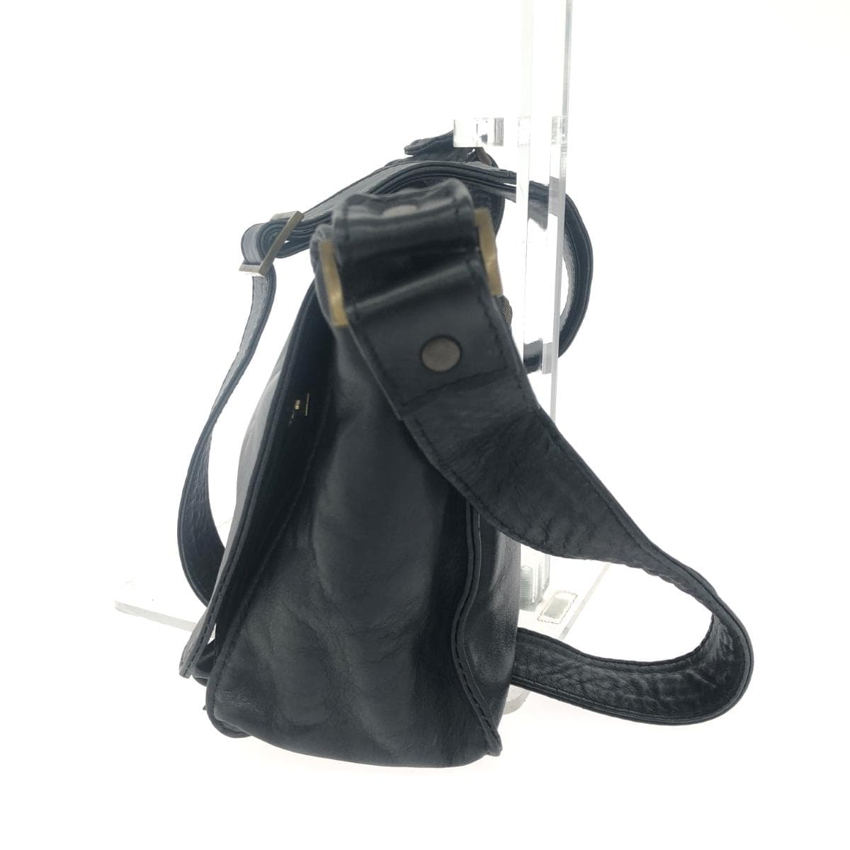 Marco Buggiani Shoulder Bag Flap / Leather Black Women's 2