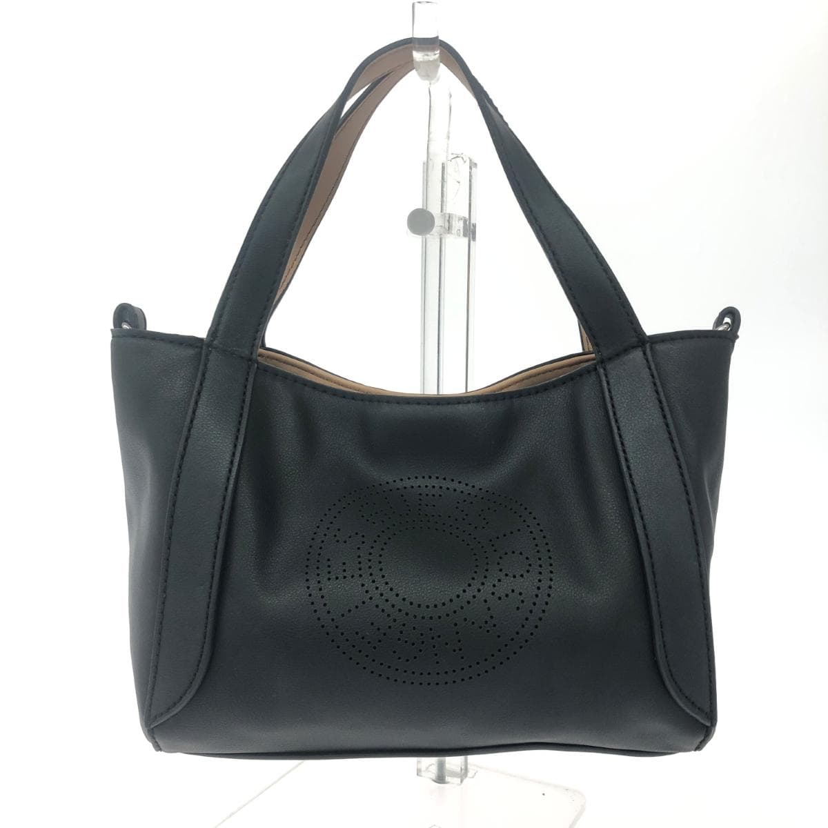 GUESS 2WAY Tote Bag Punching/PVC Black Ladies 2