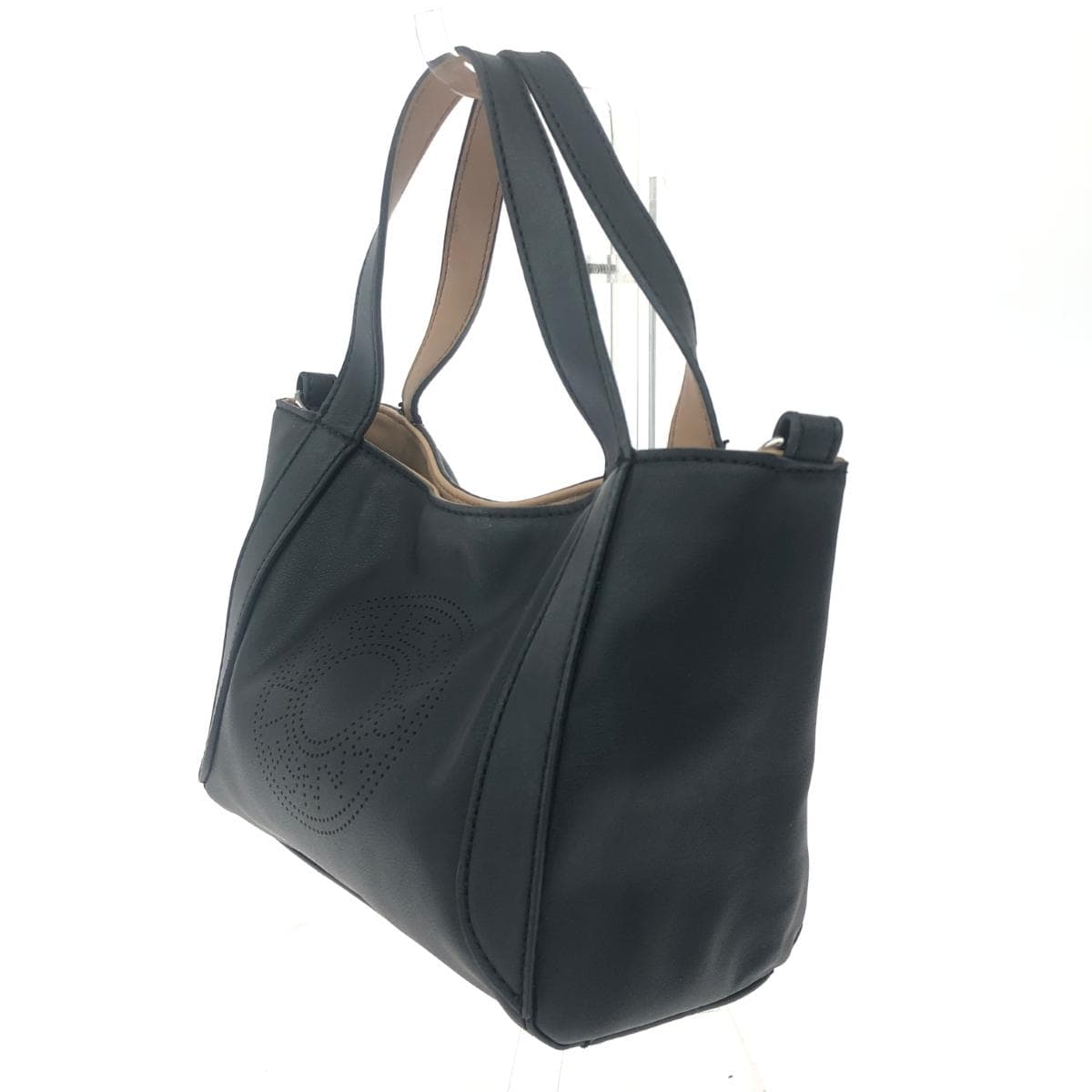 GUESS 2WAY Tote Bag Punching/PVC Black Ladies 4