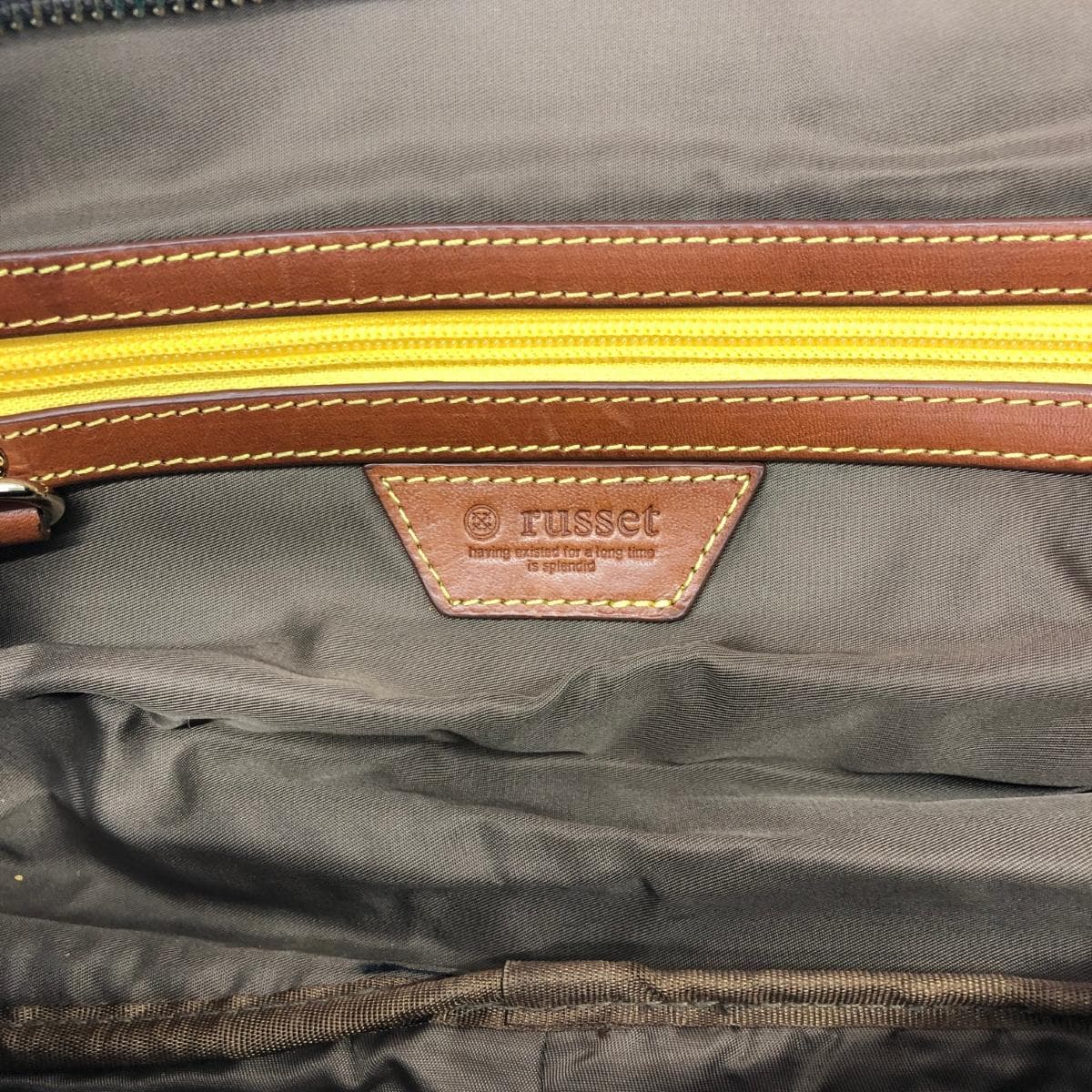 Russet Rassit Tote Bag Leather Brown Women's 9