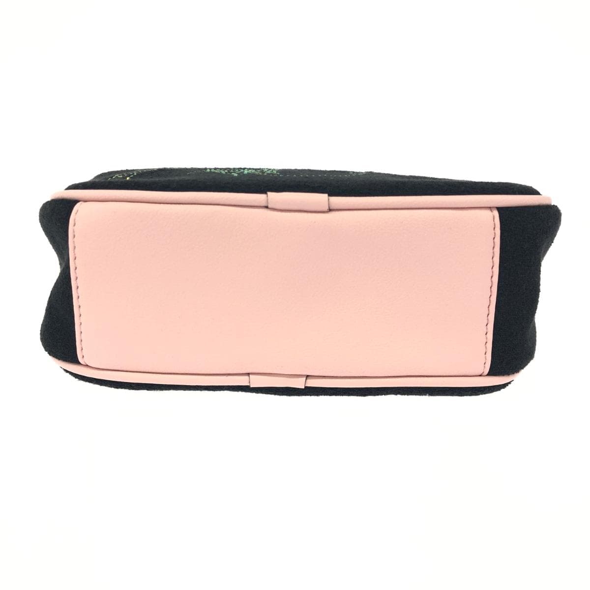 JUICY COUTURE Juicy Couture Chain Shoulder Bag Like New Embroidery / Butterfly / Rhinestones / Pile Black Ladies 4