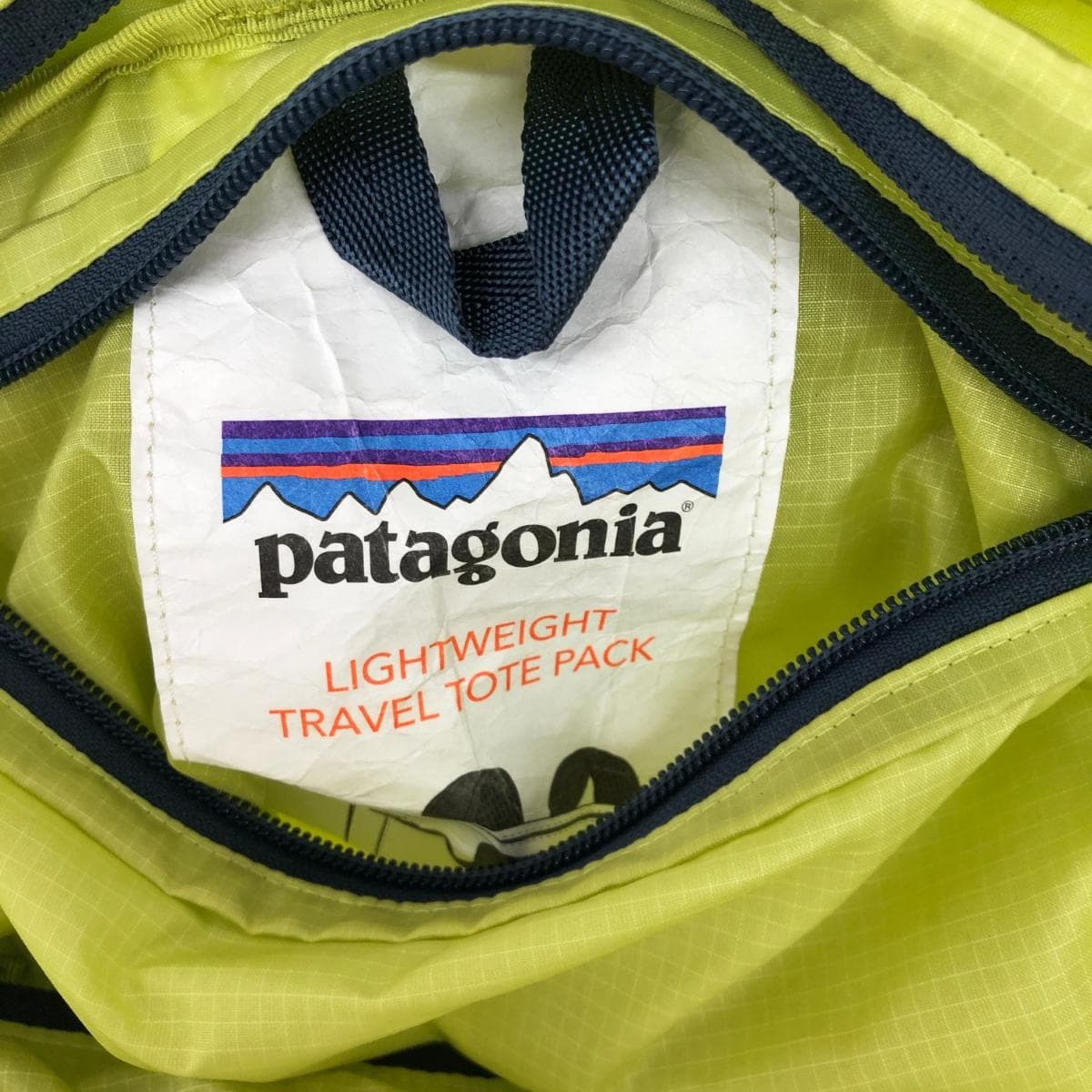 Patagonia Light Tech Travel Tote Bag in good condition, packable/nylon/backpack, green, unisex 7