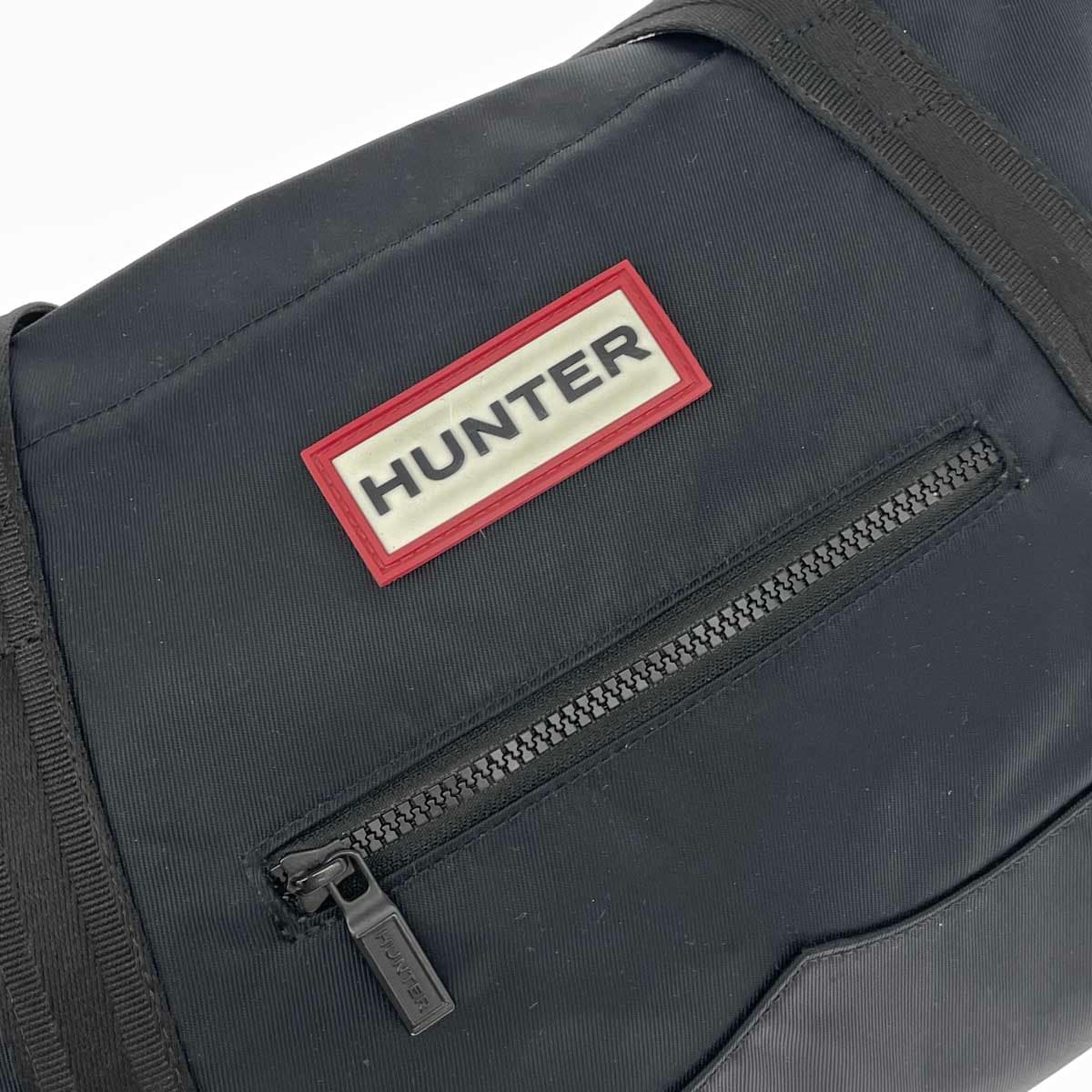 HUNTER 2WAY/Top Clip Tote Bag Good Condition Logo/Nylon Black Ladies 5