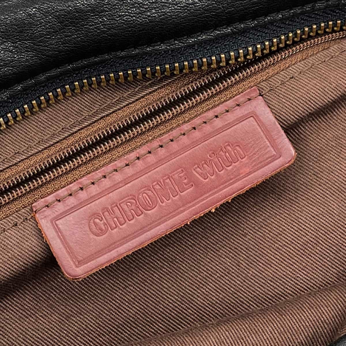 CHROME With Chrome With Shoulder Bag Leather Black Women's 5