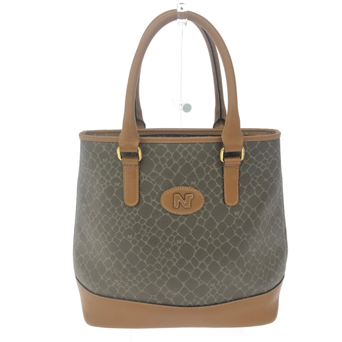 NINA RICCI Tote Bag Giraffe Pattern/PVC Brown Ladies