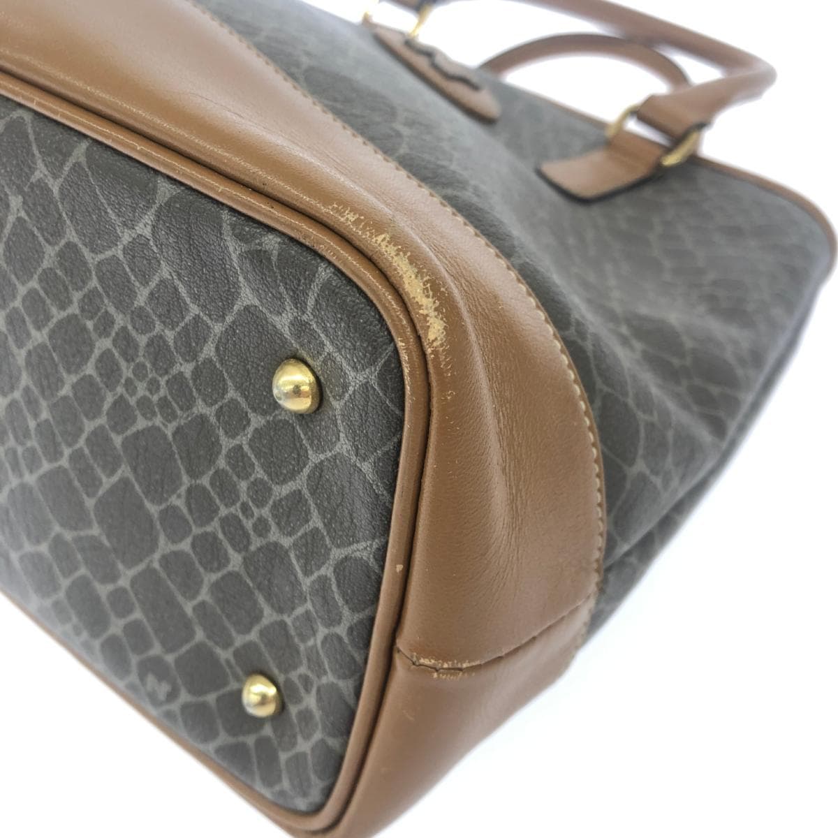 NINA RICCI Tote Bag Giraffe Pattern/PVC Brown Ladies 9