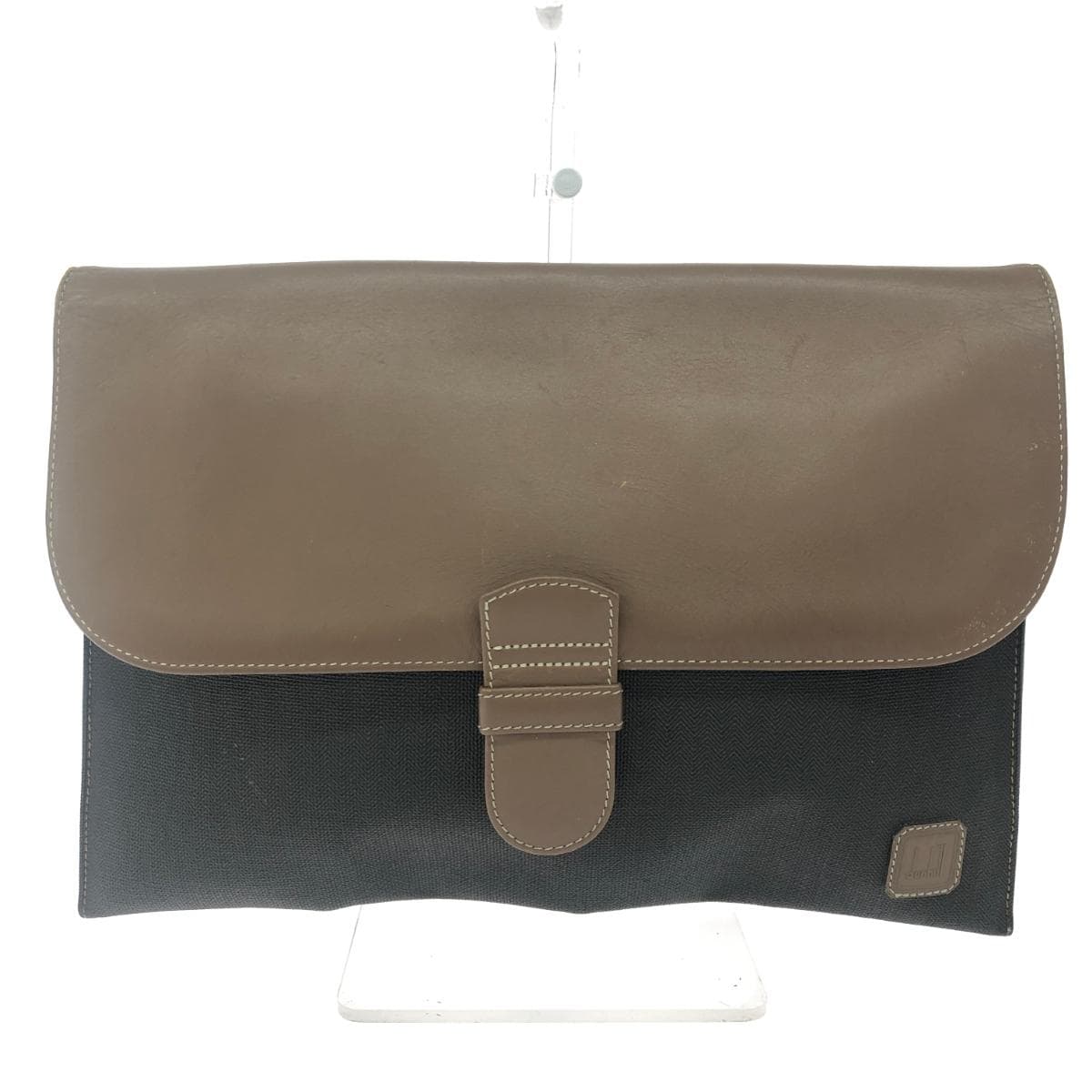 dunhill Dunhill clutch bag leather brown men's