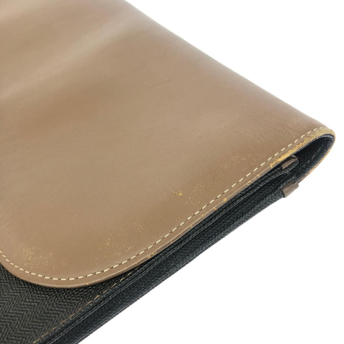dunhill Dunhill clutch bag leather brown men's 6