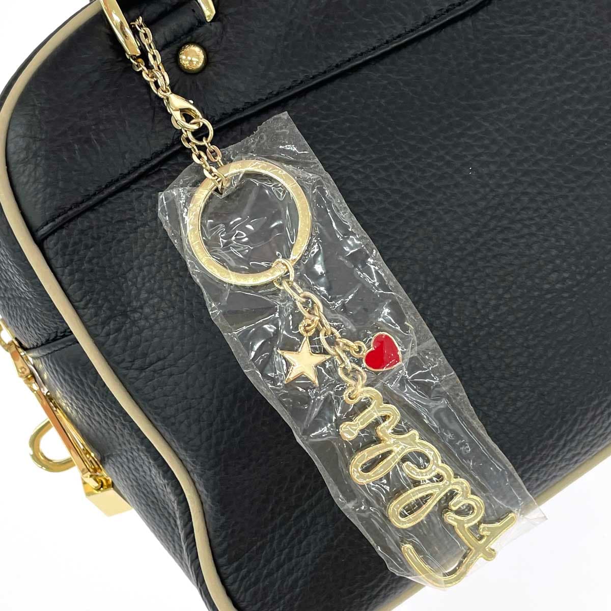 Falchi New York Boston Bag, Unused, Leather, Black, Women's 5