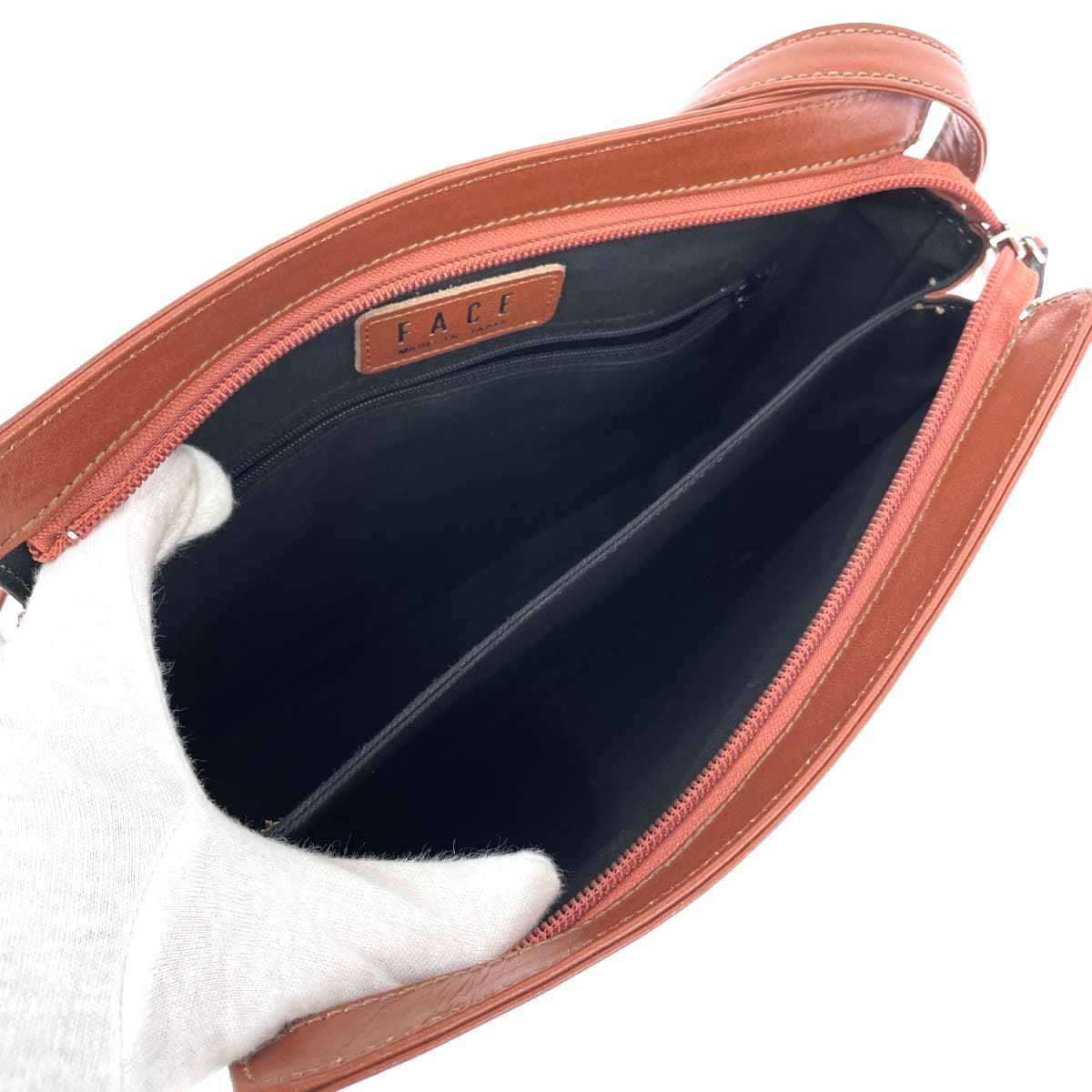 FACE shoulder bag in excellent condition, leather, brown, unisex 4