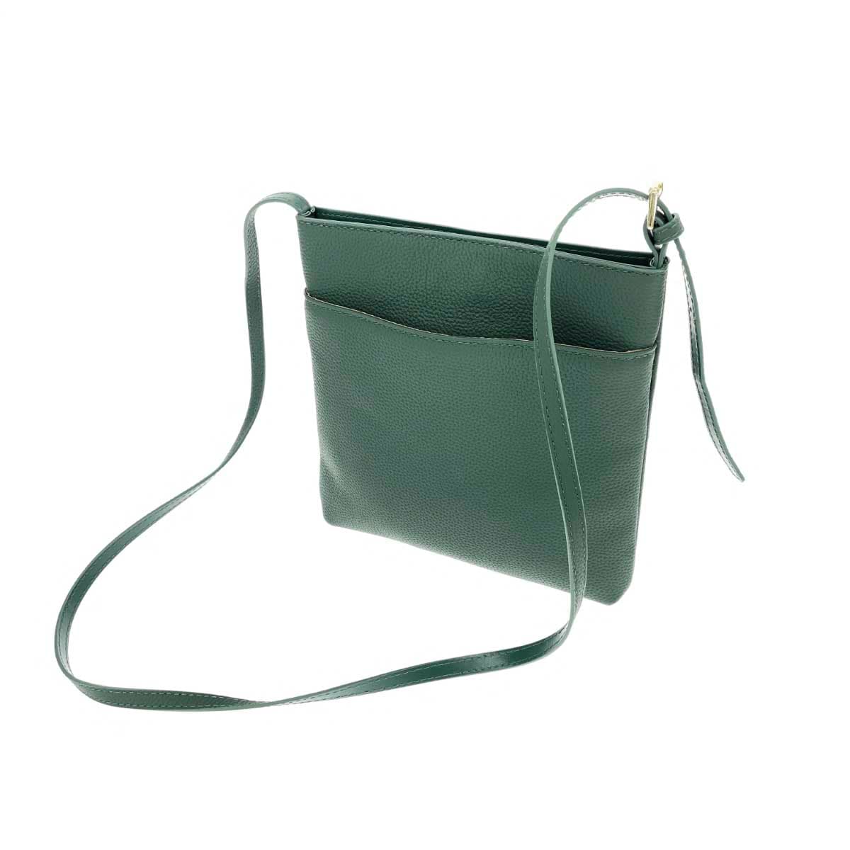 BARCOS Balcos Mini Shoulder Bag / Ponte Piccola Good Condition Shrink Leather Green Ladies 3