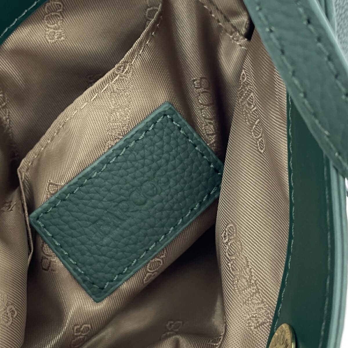 BARCOS Balcos Mini Shoulder Bag / Ponte Piccola Good Condition Shrink Leather Green Ladies 6