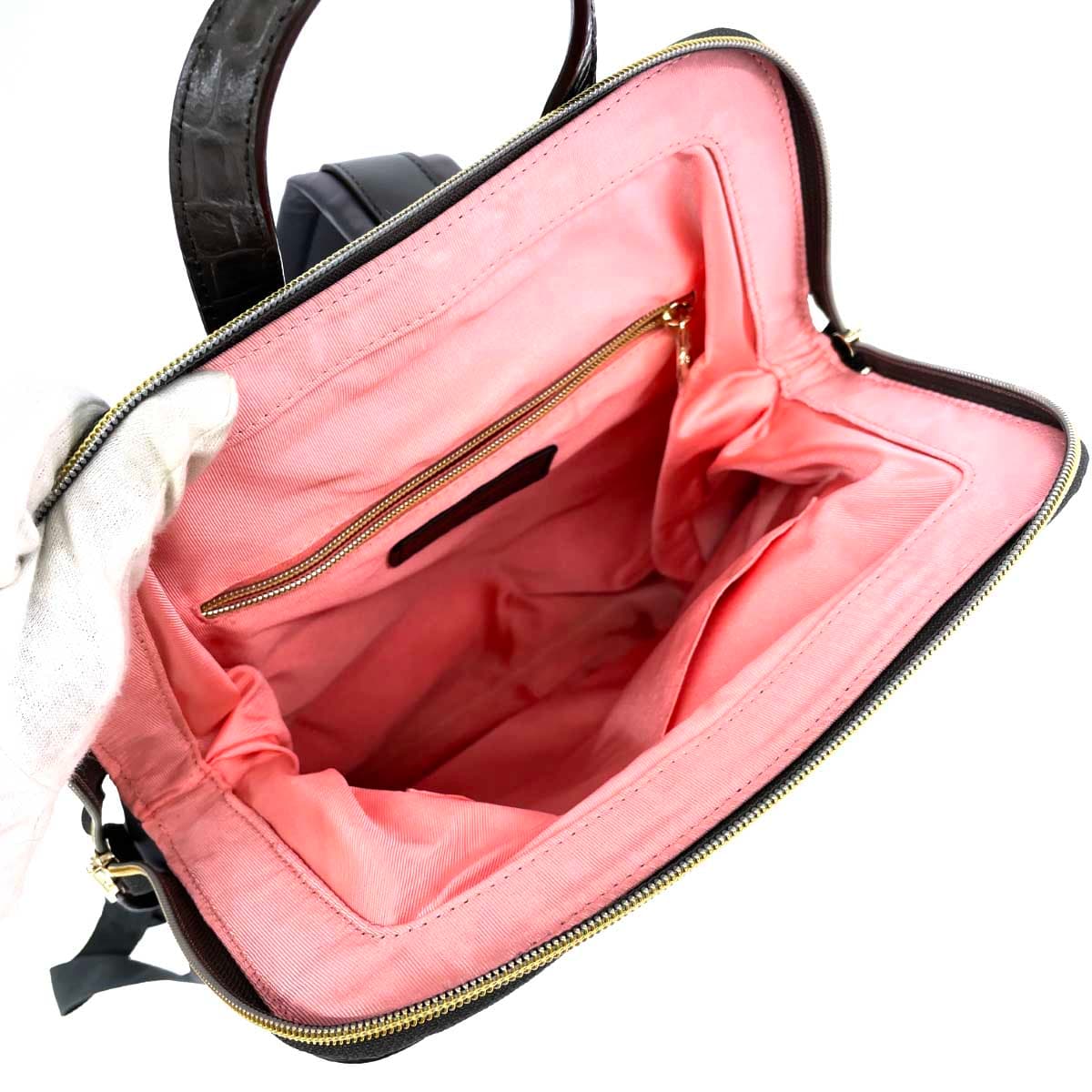 modaprincipe Backpack in excellent condition, nylon, gray, women's 4