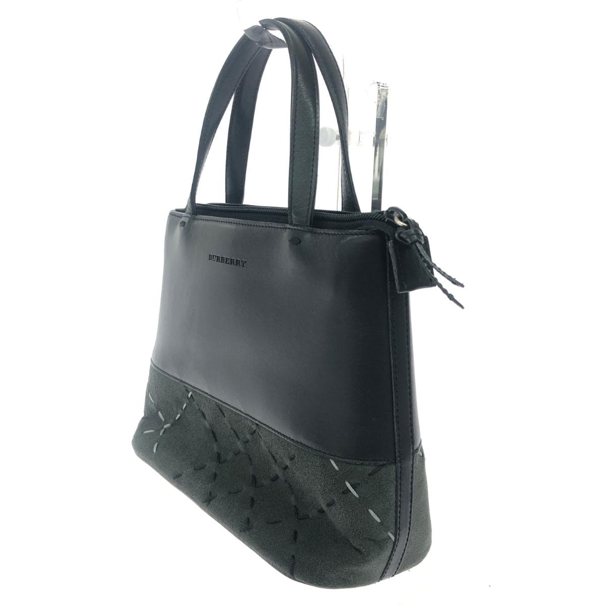 BURBERRY LONDON Handbag Wild Stitch/Leather Black/Gray 3