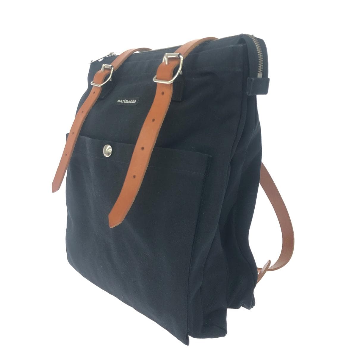marimekko EPPU Canvas × Leather / 2WAY Black 3