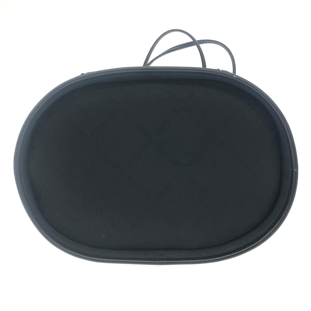 MOSCHINO Bucket Bag Logo/Nylon × Leather Black Women's 6