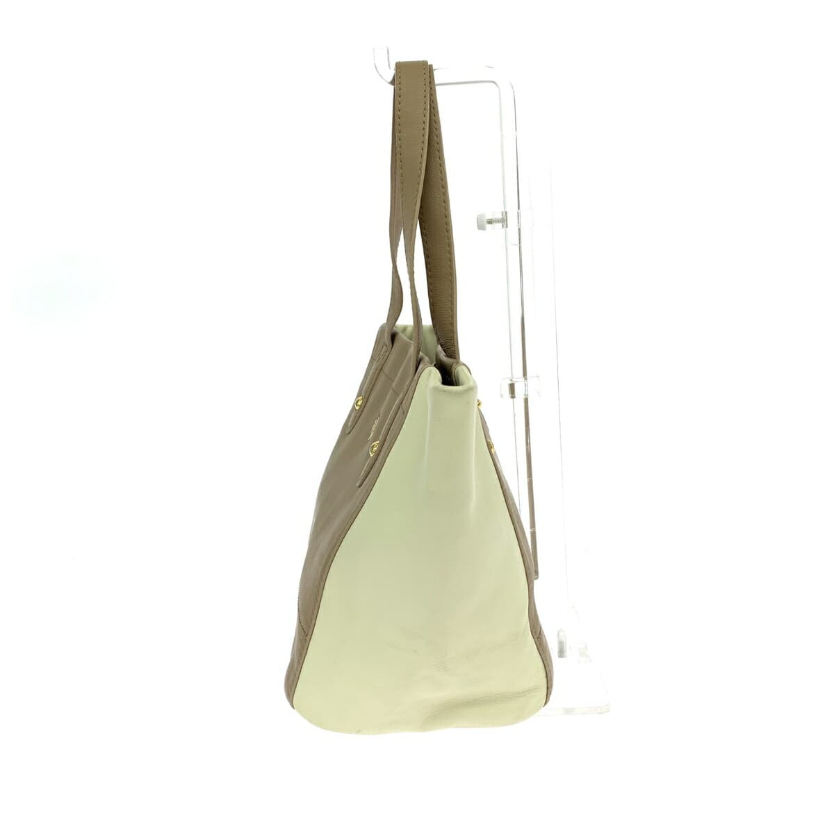 BLUE LABEL CRESTBRIDGE Handbag Leather/Inner Check Beige Women's 2