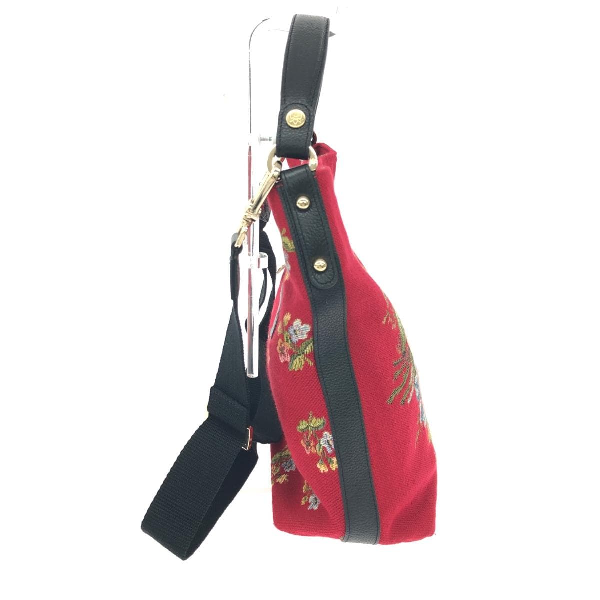 Think Bee Miozotis / 2WAY Bag in excellent condition, Gobelin / Flower motif, Red, Ladies 2