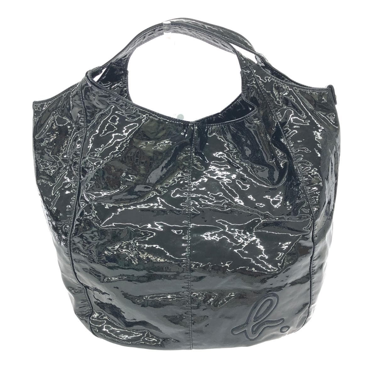 agnes b. Agnes B. Tote Bag Enamel Black Ladies