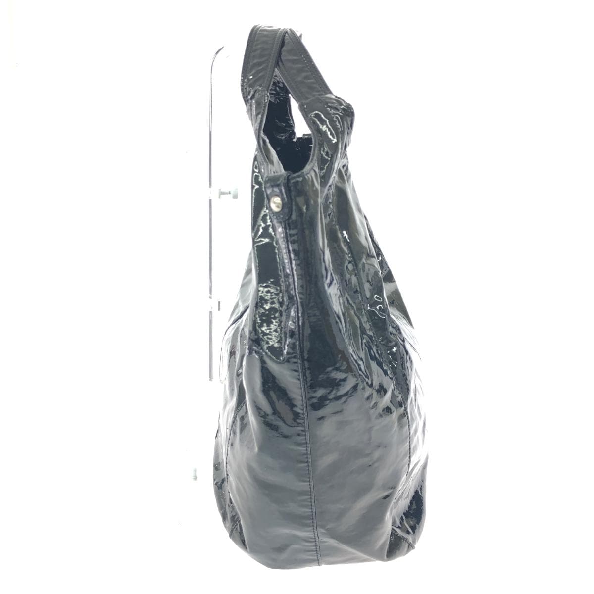 agnes b. Agnes B. Tote Bag Enamel Black Ladies 2