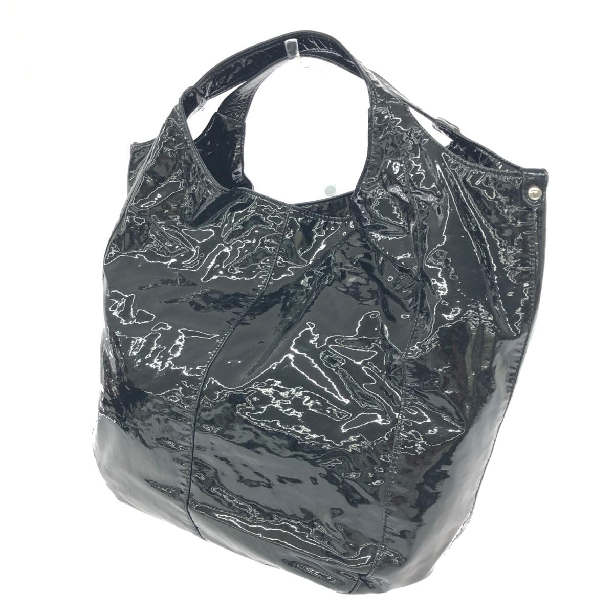 agnes b. Agnes B. Tote Bag Enamel Black Ladies 3